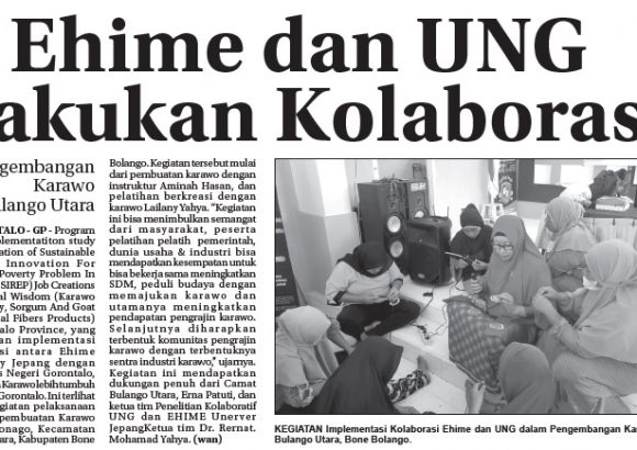 Ehime and UNG Collaboration: Karawo Development in North Bulango